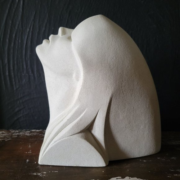 Marbell Accents Vintage Marbell Stone Art Sculpture Belgium Female